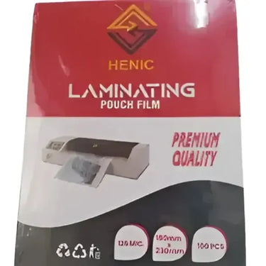 Henic 7x9 Lamination Pouch Film 180 mm x 230mm 125 Microns - LAMINATION POUCH